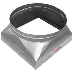 $239.11 - 20"Ø Neck, Aluminum Curb Base, Slip on Flange 4", Square Opening 24x24", Height 10", USAMC-017, CB20A, Shipping Size: 24X24X16 in, 21 lb, Lead Time: 45 Business Days