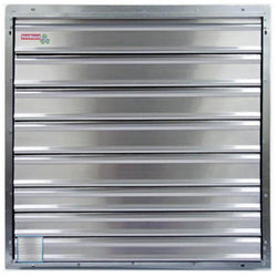 $848.10 - 48" Fan Size, Gravity Aluminum Shutter with Weather Strip Seal, Inside Frame 48x48", Outside Frame 51x51", USOES-005, CES 48, Shipping Size: 51X51X4 in, 28 lb, Lead Time: 5 Business Days
