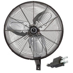 $465.95 - 30"Ø, 4200/3800/3500CFM High/Med/Low, 120V, 2/1.8/1.6A, 1/4HP, 3 Speed, Wall Mount, Black., USCWO-002, CACU30-WO, Shipping Size: 10X33X33 in, 51 lb, Lead Time: 10 Business Days
