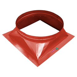 $907.19 - 24"Ø Neck, Copper Flat Base, Flange 4", Square Opening 30x30", Height 10", USCPF-014, FB24C, Shipping Size: 30X30X14 in, 60 lb, Lead Time: 45 Business Days