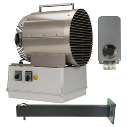 $7730.91 - 15 Kw , 51200 BTU, 480 V, 3 PH, 18.1 A, Temp 68°F, Air Throw 28’, 700 CFM, Includes Thermostat  TW255A, Includes Bracket W5520/WMK, USWMK-032, P3P5515T + TW255A + W5520/WMK, Shipping Size: 14X19X22 in, 64 lb, Lead Time: 40 Business Days