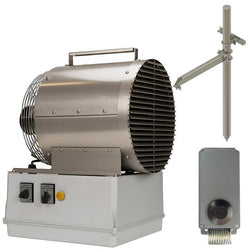 $7730.91 - 15 Kw , 51200 BTU, 480 V, 3 PH, 18.1 A, Temp 68°F, Air Throw 28’, 700 CFM, Includes Thermostat TW255A, and Bracket  P5520/PMK , USWLD-032, P3P5515T + TW255A + P5520/PMK, Shipping Size: 14X22X19 in, 64 lb, Lead Time: 40 Business Days