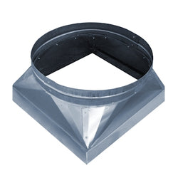 $198.76 - 24"Ø Neck, Galvanized Steel Curb Base, Slip on Flange 4", Square Opening 30x30", Height 10", USGVC-014, CB24G, Shipping Size: 30X30X18 in, 60 lb, Lead Time: 45 Business Days