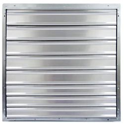 $1177.35 - 60" Fan Size, Gravity Aluminum Shutter with Weather Strip Seal, Inside Frame 60x60", Outside Frame 63x63", USCHD-011, CES 60-HD, Shipping Size: 63X63X3 in, 49 lb, Lead Time: 5 Business Days