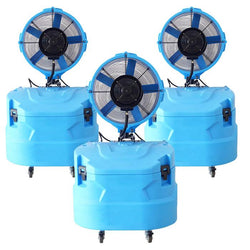  $9469.37 - 3 Pcs, 26"Ø, 3000 Sq.Ft. Cooling Area, 8000CFM, 1150rpm, 110-120V/60Hz, 1.3HP, 1.6 gal, 3 Speeds., USMKR-003,  SMF260660 (x3), Shipping Size: 98X41X72 in, 543 lb, Lead Time: 30 Business Days