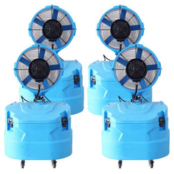  $12625.82 - 4 Pcs, 26"Ø, 110/120V, 60Hz, 1.3Hp, 8000CFM, 26" Air Outlet, 3000 Sq.Ft., 100 gal, 3 Speeds, 1.6 gal/h., USMKR-004,  SMF260660 (x4), Shipping Size: 93X78X31 in, 660 lb, Lead Time: 30 Business Days