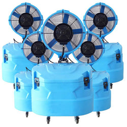  $15782.28 - 5 Pcs, 26"Ø, 110/120V, 60Hz, 1.3Hp, 8000CFM, 26" Air Outlet, 3000 Sq.Ft., 100 gal, 3 Speeds, 1.6 gal/h., USMKR-005,  SMF260660 (x5), Shipping Size: 93X78X62 in, 825 lb, Lead Time: 30 Business Days