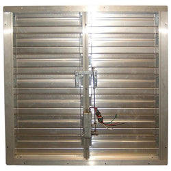 $3880.32 - 60" Fan Size, Motorized Supply Air Intake Shutter, Galvanized, Rough Opening 60"x60", Overall Size 63"x63"., USCEM-006, CESM-60, Shipping Size: 65X65X10 in, 56 lb, Lead Time: 15 Business Days