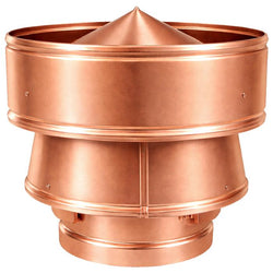 $212.21 - 1Pc, 4" Diameter, Copper (16 oz), 65 CFM (4 mph wind)., USSYZ-002, SV04C, Shipping Size: 8X8X8 in, 30 lb, Lead Time: 20 Business Days