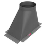 $228.63 - Ø20” Slope Base Diameter in Galvanized, Base Height 10”, Flange 4”, Roof Opening 24”x24”, Pitch 3/12., USGSB-135, SB20GU-03/12, Shipping Size: 24X24X18 in, 48 lb, Lead Time: 45 Business Days
