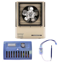 $5788.14 - 50/37.5 Kw, 170.6/128 BTU´s, 240/208V, 3 PH, 120.5/104.3 A, with Control, 3100/2800 CFM, Includes thermostat, USVMF-076, HF3B5150CA1L* + TC1602, Shipping Size: 87X75X26 in, 120 lb, Lead Time: 40 Business Days