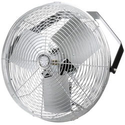 $241.29 - 18"Ø, 1800/1500/1300CFM, 120V, 2.2A, 1/8HP, 3 Speed, Wall Mounted/With Arm, Silver., USWKS-006, U-18-TE-W, Shipping Size: 23X24X13 in, 20 lb, Lead Time: 10 Business Days