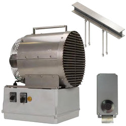 $6771.68 - 15 Kw , 51200 BTU, 480 V, 3 PH, 18.1 A, Temp 68°F, Air Throw 28’, 700 CFM, Includes Thermostat TW255A, and Bracket  H5520/HMK., USWTT-032, P3P5515T + TW255A + H5520/HMK, Shipping Size: 14X22X19 in, 64 lb, Lead Time: 40 Business Days