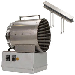 $12116.40 - 48 Kw, 163824 BTU, 480 V, 3 PH, 57.8 A, Temp 84°F, Air Throw 42’, 1800 CFM, Includes Bracket H5550/HMK., USWHB-040, P3P5548T + H5550/HMK, Shipping Size: 14X22X19 in, 126 lb, Lead Time: 40 Business Days