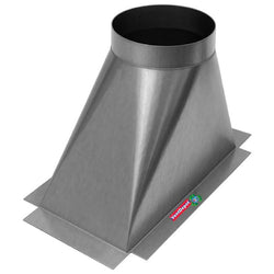 $274.65 - Ø20” Slope Base Diameter in Aluminum, Base Height 10”, Flange 4”, Roof Opening 24”x24”, Pitch 3/12., USASB-135, SB20AU-3/12, Shipping Size: 24X24X18 in, 48 lb, Lead Time: 45 Business Days